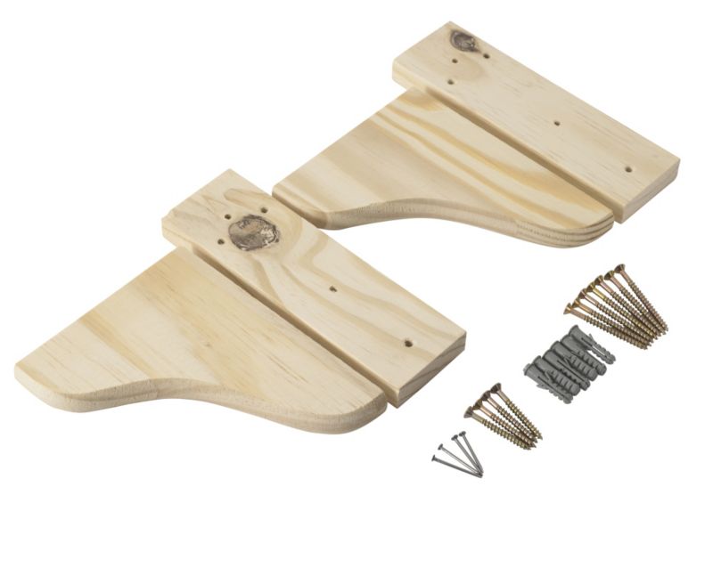 B&Q Value Pine Brackets (H)177 x (W)50 x (D)220mm