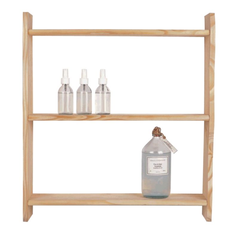 BandQ Value 3 Tier Wavy Pine Shelf Kit H695 x W630 x D145mm