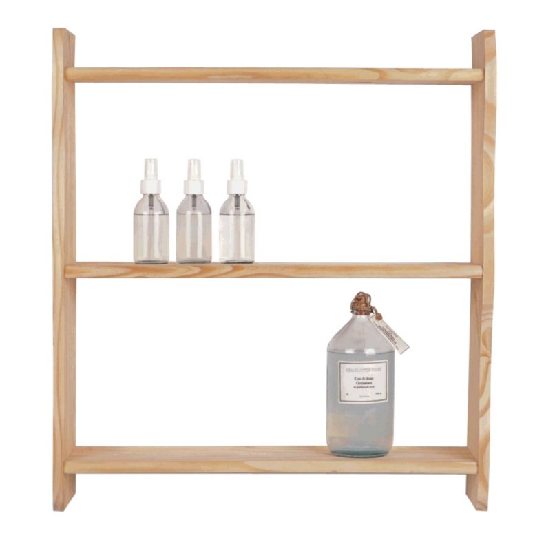 B&Q Value 3 Tier Wavy Pine Shelf Kit (H)695 x (W)630 x (D)145mm