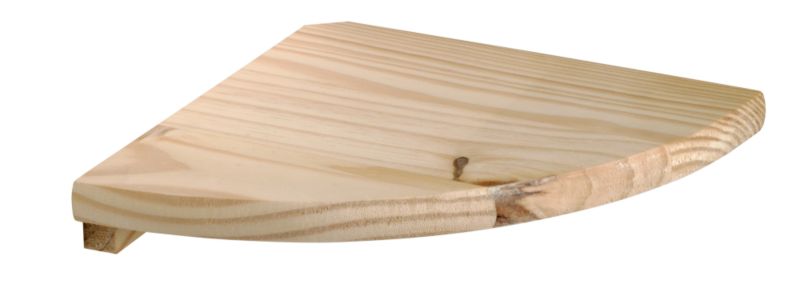 B&Q Value Pine Corner Shelf (H)36 x (W)200 x (D)200mm