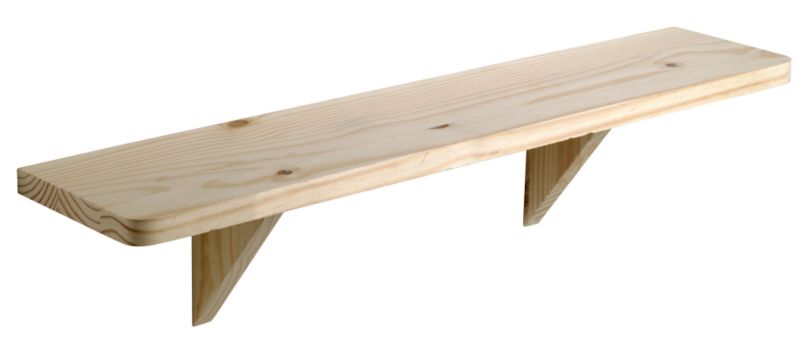 BandQ Value Pine Chunky Shelf Kit H200 x W890 x D190mm