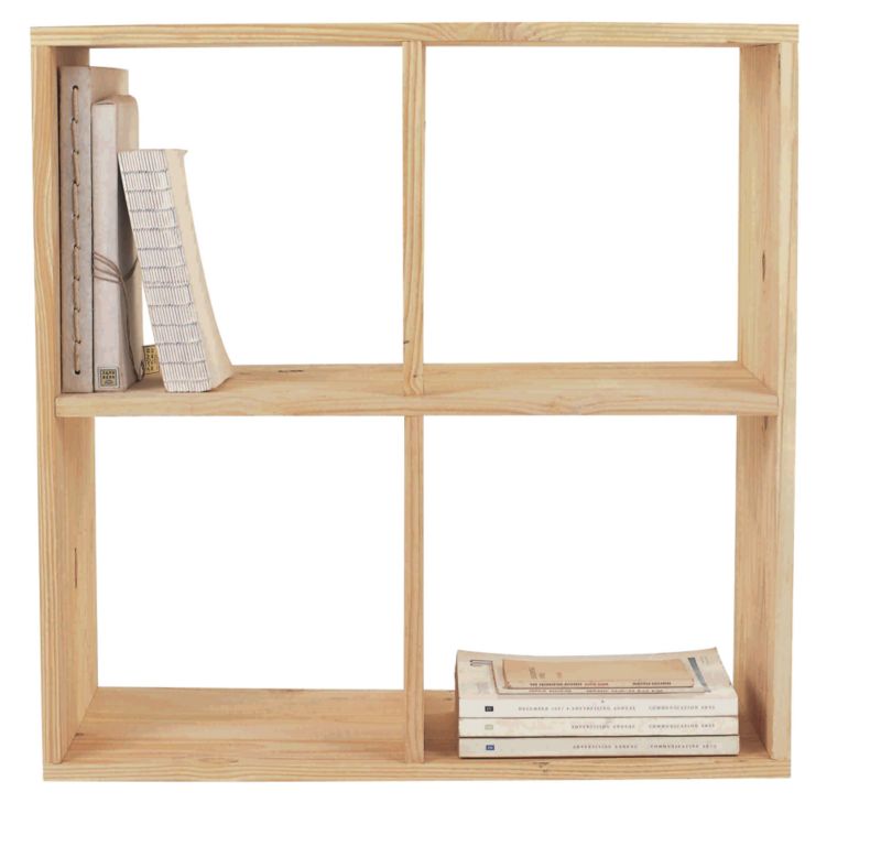 B&Q Value Pine Cube 2 x 2 (H)735 x (W)735 x (D)340mm