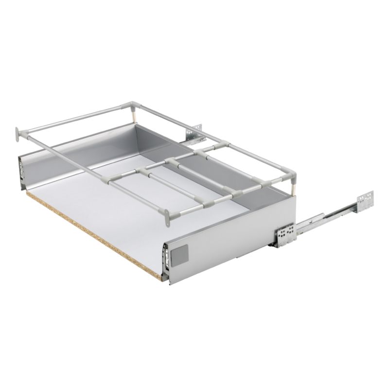 IT Kitchens Prestige Soft Close Drawer Pack Silver Effect (L)800mm 3 Drawer Pack