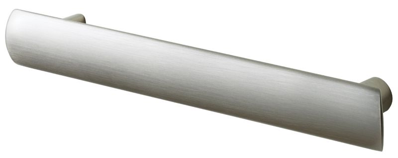 Cooke amp Lewis Flat Surface D Handle With Foot Brushed Nickel Effect