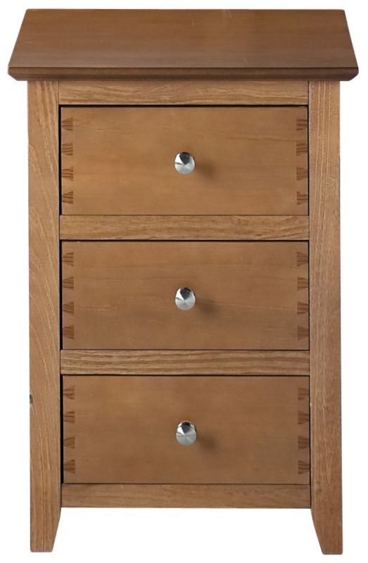 3 Drawer Bedside Chest Oak Style