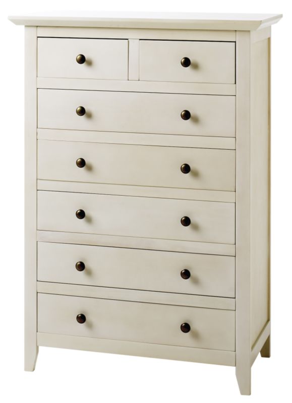 B&Q 5 & 2 Drawer Bedroom Chest Whitewash Style