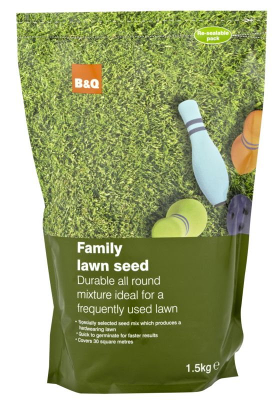 BandQ Family Lawn Seed 15Kg