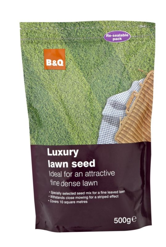 BandQ Luxury Lawn Seed 500g