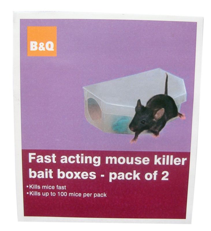 BandQ Fast Acting Mouse Killer Bait Boxes Twinpack