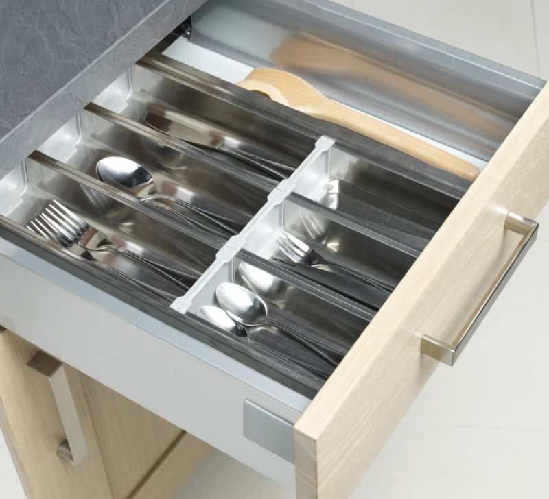 Select Kitchens Select Modern Cutlery Tray KP.C50.SS1 Brushed Stainless Steel 500mm