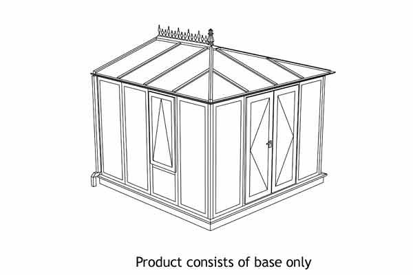 Durabase Edwardian Full Height Selfbuild Conservatory Base BSBE2FH Brick Effect 3218mm x 3141mm