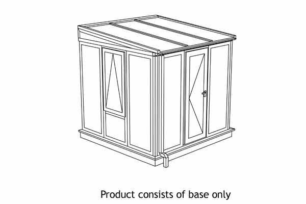 Durabase Lean To Full Height Selfbuild Conservatory Base BSBL3FH Brick Effect 3976mm x 2383