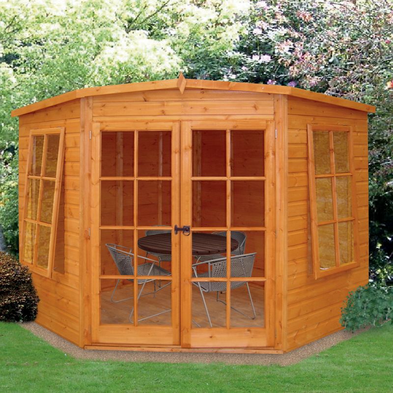 Hampton Corner Summerhouse - (H) 2.15m x (W) 2.25 x (D) 2.25m