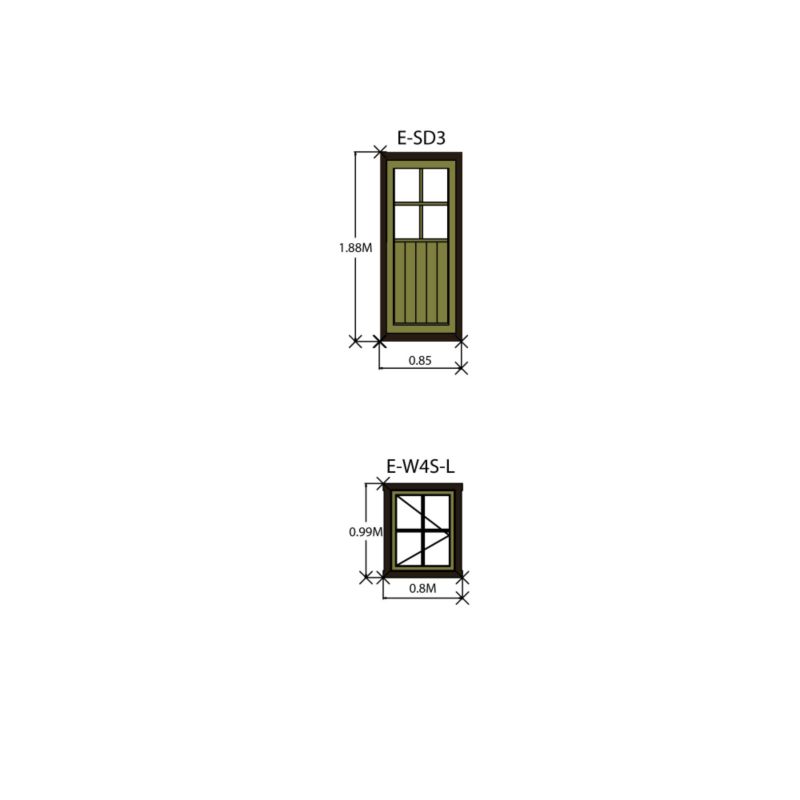 Alternative image for Dean Log Cabin - (H) 2.2m x (W) 2.39mx (D) 2.39m