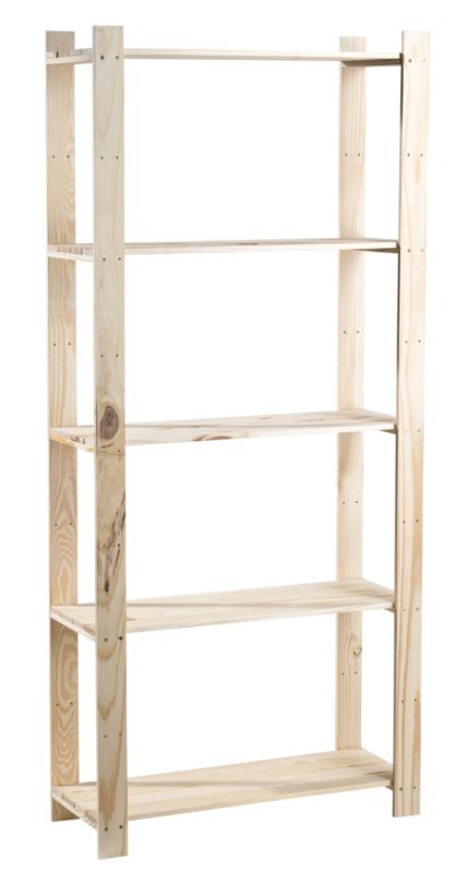 B&Q Value Pine 5 Tier Shelf (H)1690 x (W)750 x (D)295mm