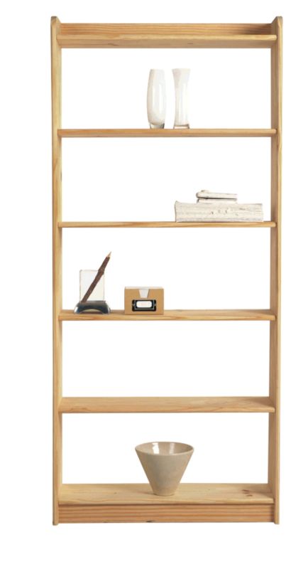 Pine 6 Tier Bookcase 07113 Natural (W) 830