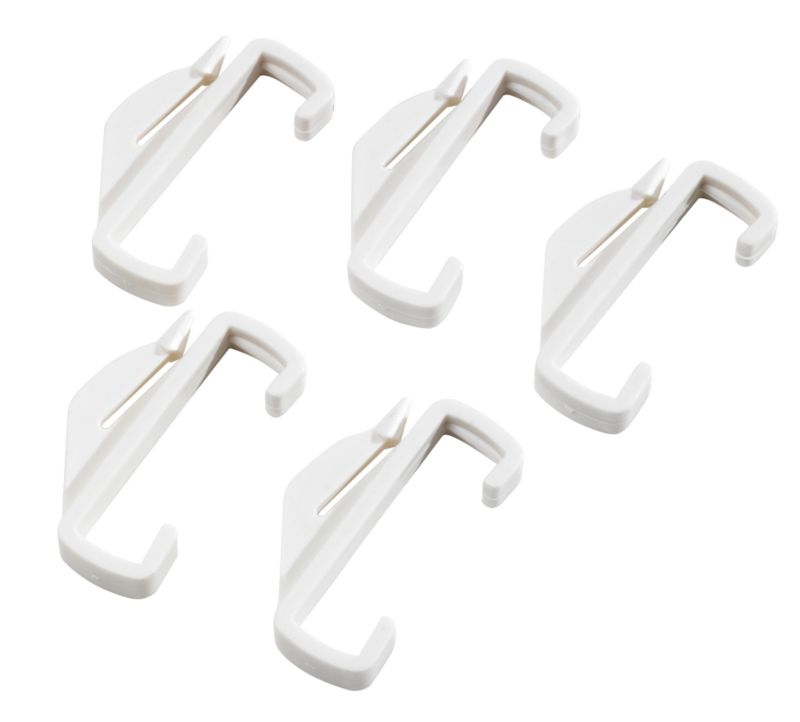 Colours by B&Q Glide Hooks White 5 Pack