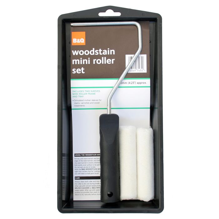 B&Q Woodstain Roller Set 4 Inch