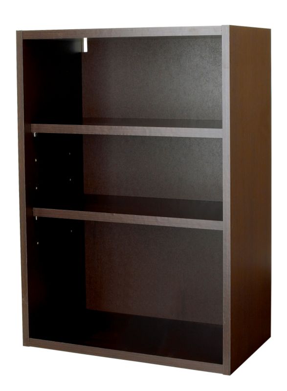 Cooke and Lewis Kitchens Cooke and Lewis Chocolate Oak Veneer Shaker Open Wall Unit 500mm