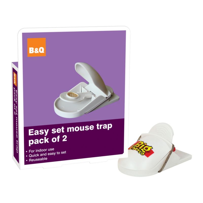 BandQ Easy Set Mouse Trap Twin Pack BQ140 Cream