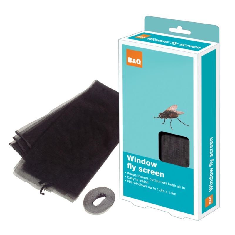 BandQ Window Fly Screen Charcoal