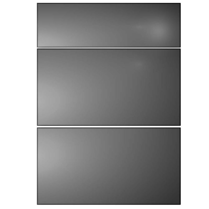 Cooke and Lewis Kitchens Cooke and Lewis High Gloss Black Pack C Drawer Fronts 500mm Pack of 3