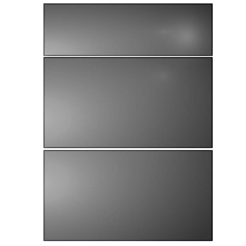 Cooke and Lewis High Gloss Black Pack C Drawer Fronts 500mm Pack of 3
