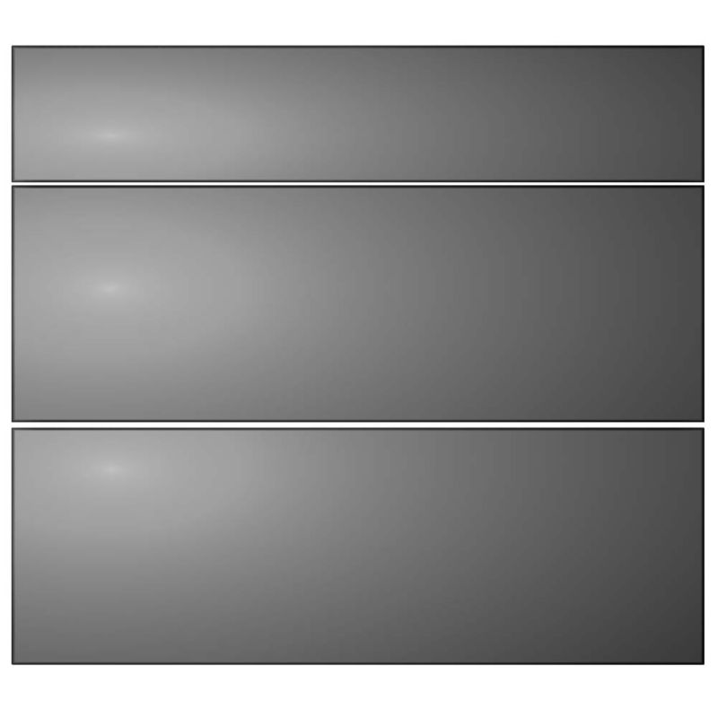 Cooke and Lewis High Gloss Black Pack T Pan Drawer Fronts 800mm Pack of 3