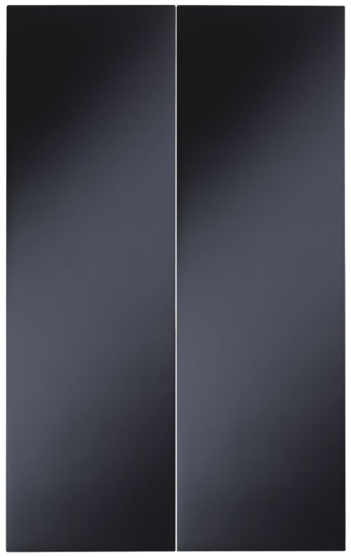 Cooke and Lewis High Gloss Black Pack V Larder Doors 300mm Pack of 2