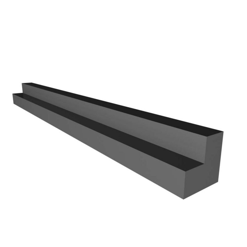 Cooke and Lewis Kitchens Cooke and Lewis High Gloss Black Corner Post 625mm Wall