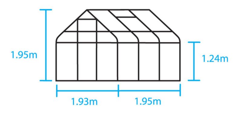 Alternative image for Model 6x6 - 6ft Curved Greenhouse - Dark Green Frame + Toughened Glass + Base