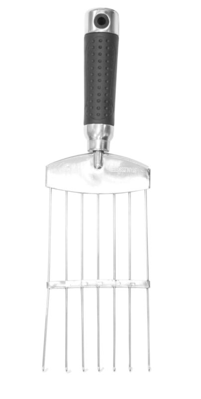 Bandq Hand Lawn Moss Rake Lmr313 Silver And Black