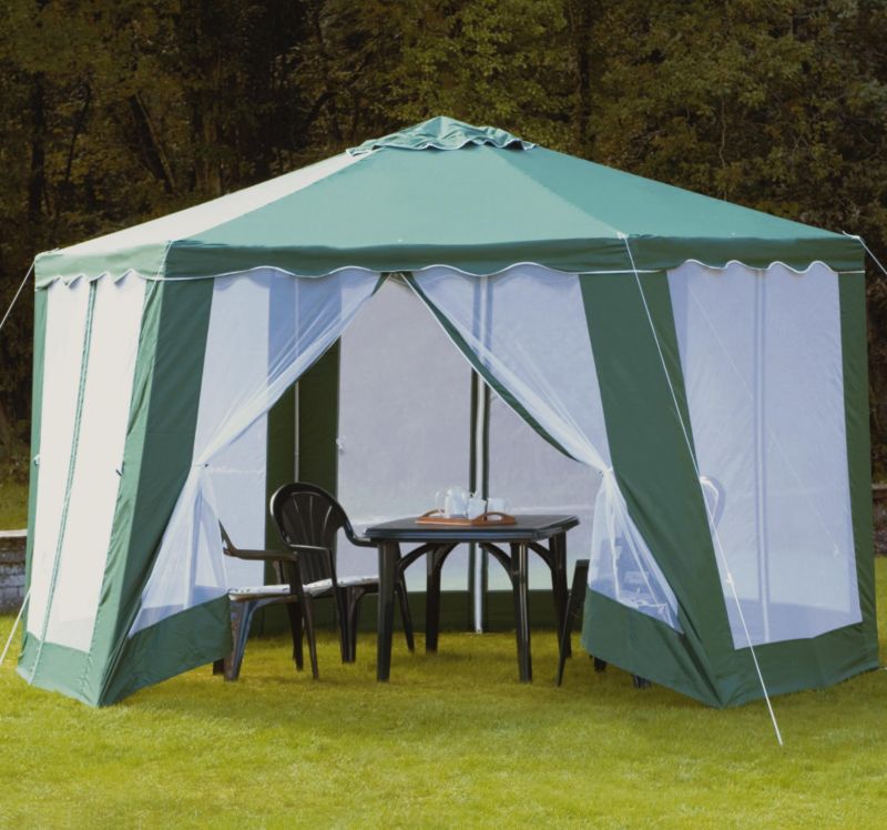 Green Hexagonal Gazebo