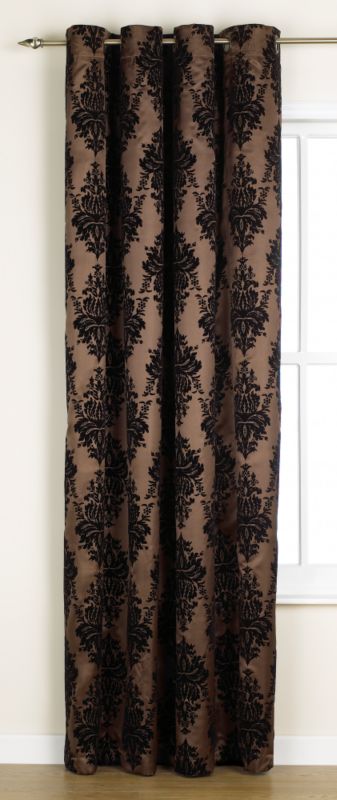 Alternative image for Colours by B&Q Ashanti Flock Printed Curtain With Eyelets (L)137cm x (W)137cm