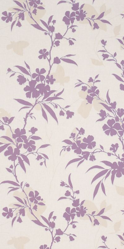 Colours by BandQ Vogue Wallcovering Cream/Damson