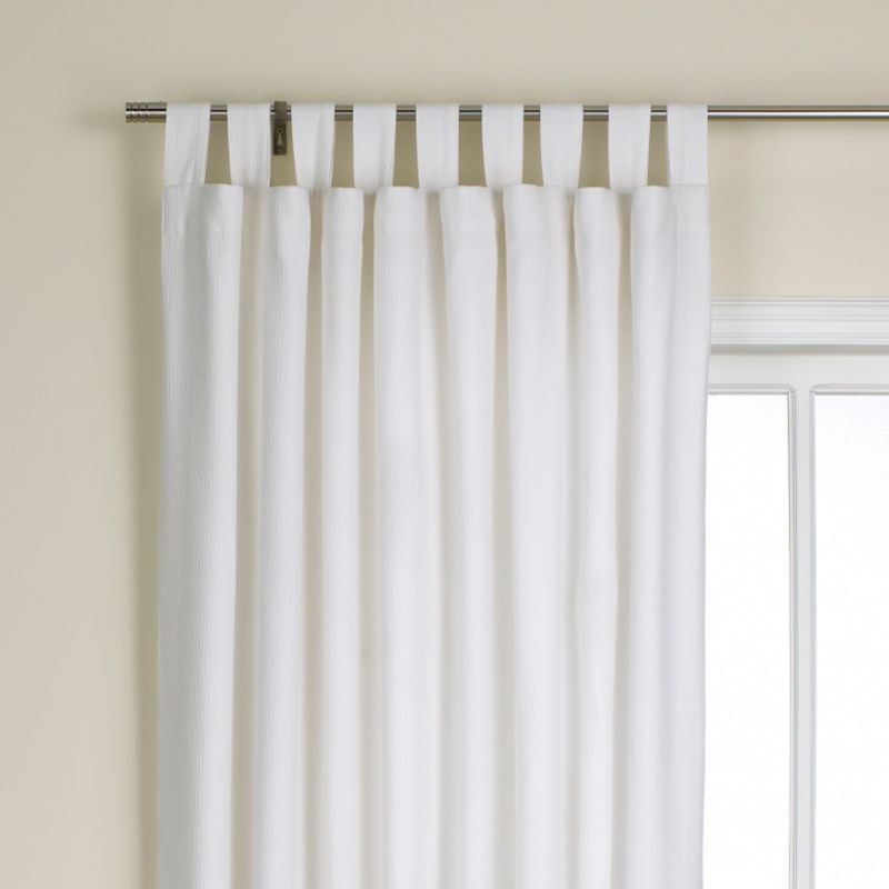 Colours by BandQ Waffle Tab Top Curtains White