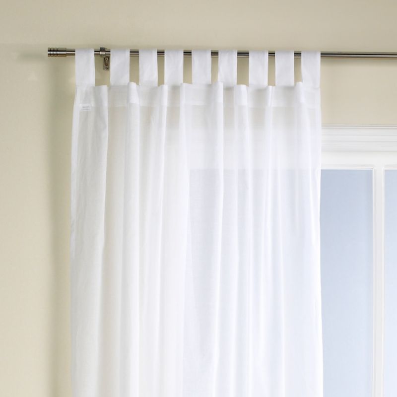 Colours by BandQ Plain Tab Top Voiles White (L)183cm x (W)145cm