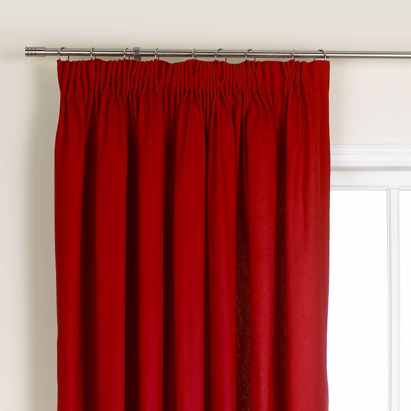 Colours by BandQ Mali Pleated Curtains Red