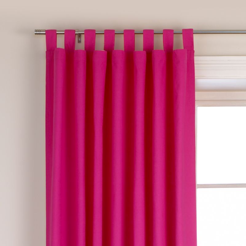 Colours by BandQ Basic Cotton Tab Top DIY Hem Pink (W)150m x (L)300cm