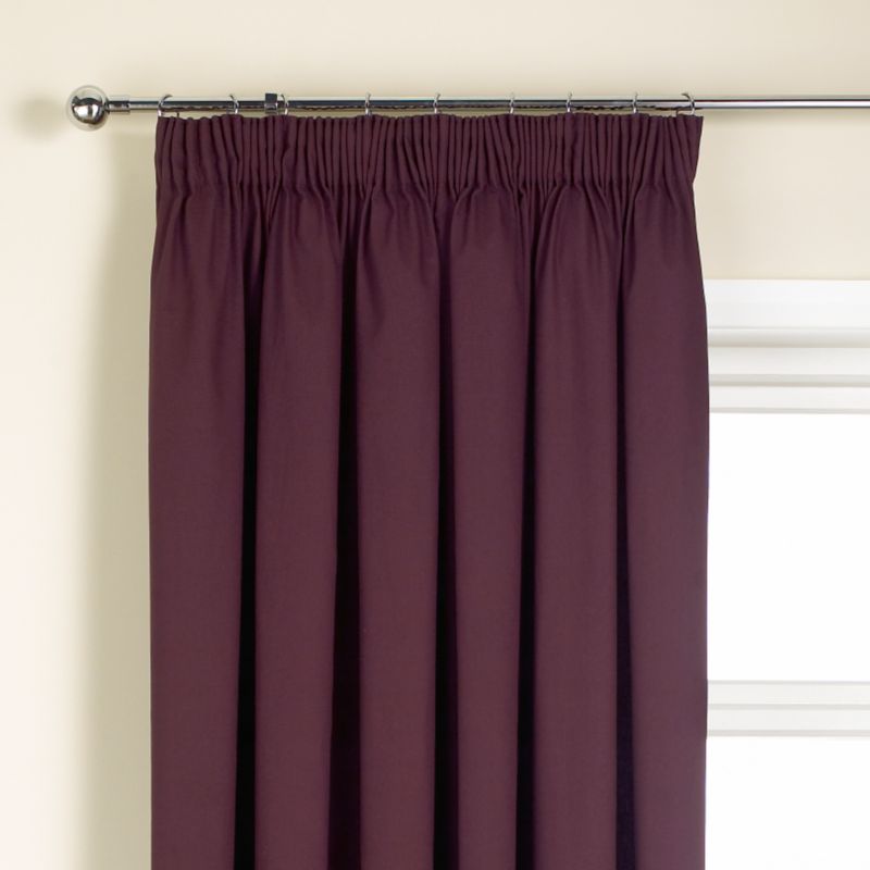 Colours by BandQ Mali Pleated Curtains Aubergine