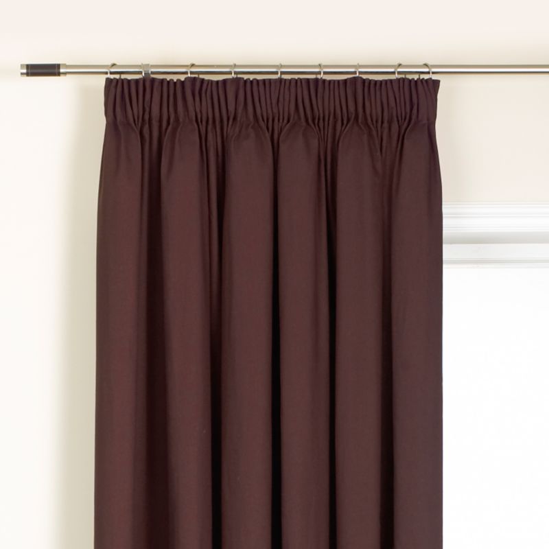 Colours by BandQ Mali Pleated Curtains Chocolate