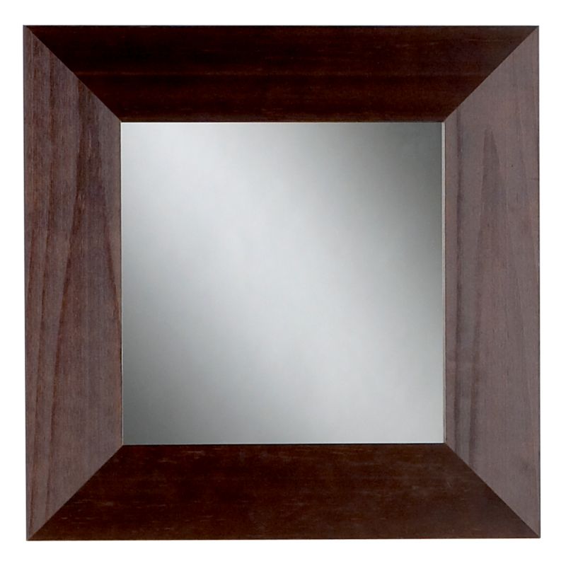 Colours by B&Q Wide Framed Mirror Chocolate Effect (H)46 x (W)46cm