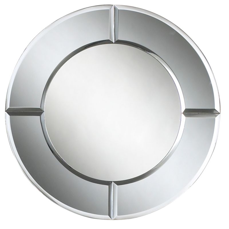 Colours Collection by BandQ Art Deco Glass Mirror Circle Dia50cm