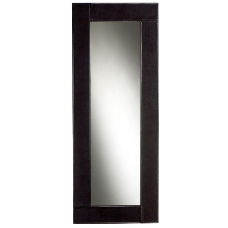 Colours by B&Q Faux Leather Mirror Chocolate Effect (H)125 x (W)49cm