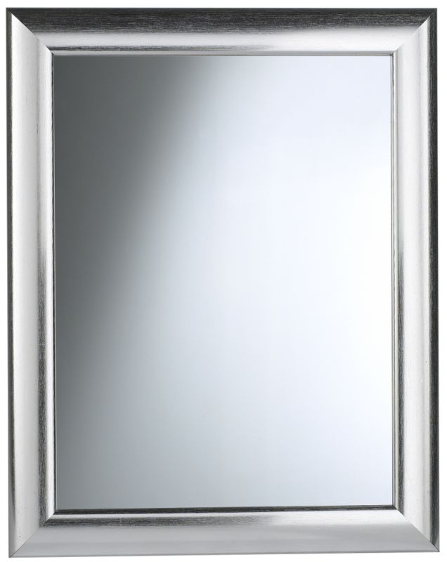 Colours by BandQ Mirror Narrow Frame Silver Effect H 38 x W 48 cm