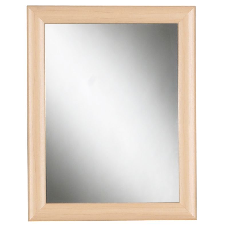 Colours by B&Q Narrow Frame Mirror Maple Effect (H)48 x (W)38cm