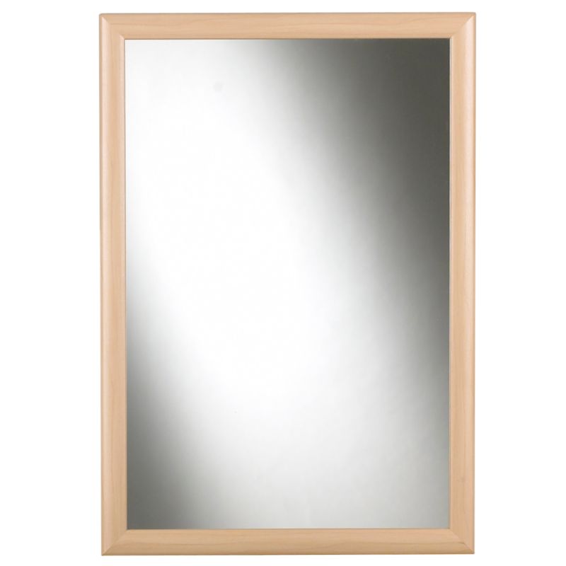 Colours by BandQ Narrow Frame Mirror Maple Effect H84 x W58cm