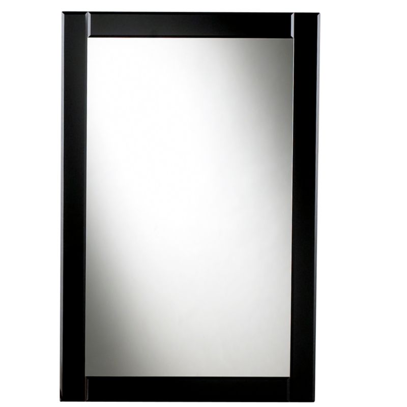 Colours by BandQ Hi Gloss Framed Mirror Black H76 x W50cm