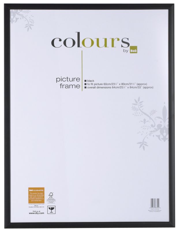 Colours by BandQ Picture Frame Black H84 x W64cm