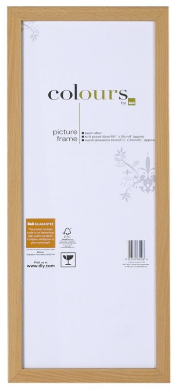 Colours by BandQ Picture Frame Beech Effect H54 x W24cm